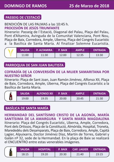 visitelche's tweet photo. Aquí os dejamos las procesiones para mañana Domingo de Ramos https://t.co/xdzSgTzhRl
#Elche #semanasanta https://t.co/LsCo6WmTm7