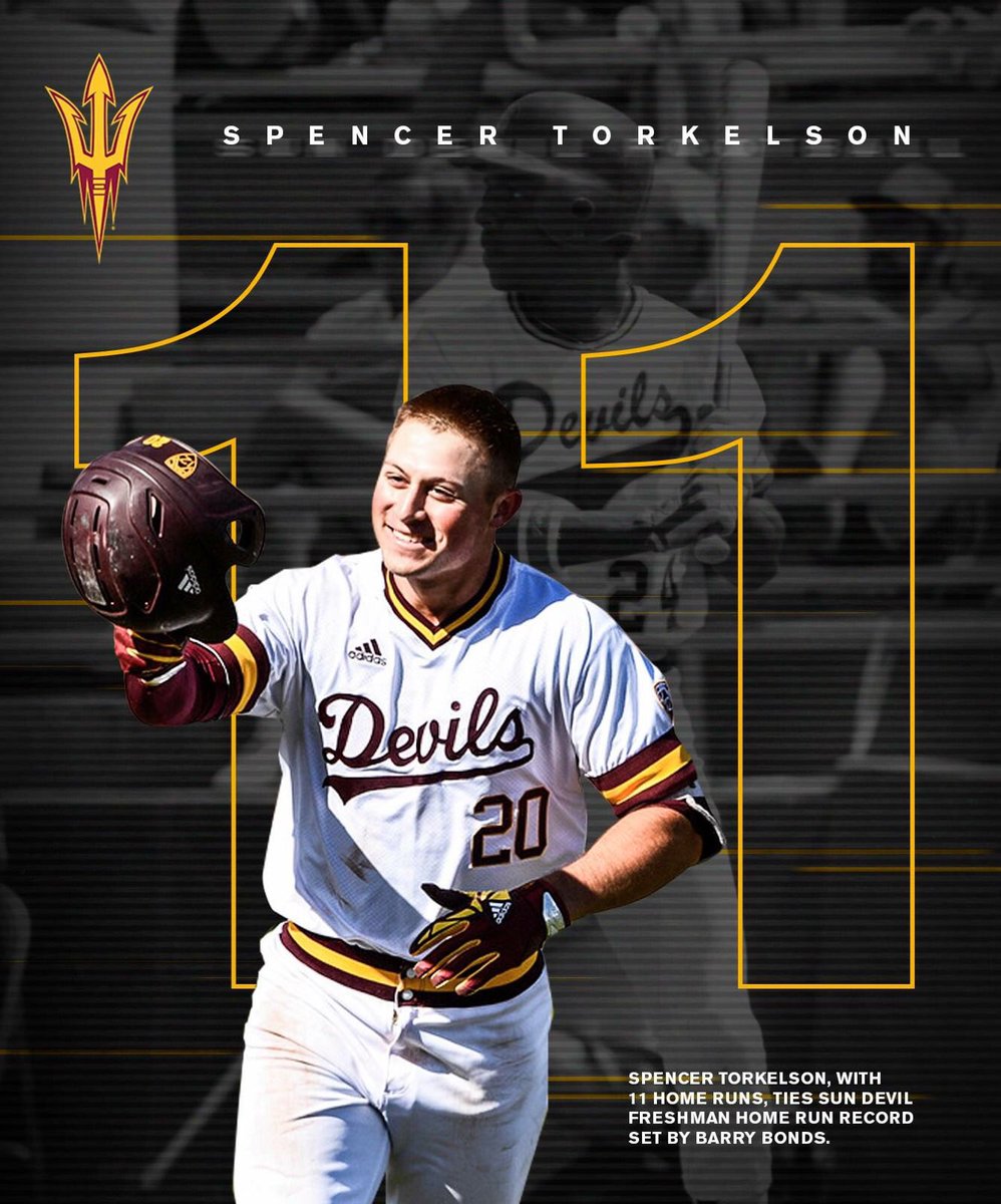 GauchoAthletics's tweet photo. Congratulations to 2017 Casa Grad Spencer Torkelson who tied Barry Bonds ASU freshmen home run record at 11..... https://t.co/1ruGgMqX14