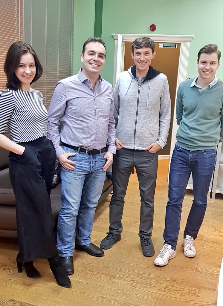 PoyarkovArseniy's tweet photo. Great @BitClave team that raised $25 mln in 30 sec paying friendly visit @DigRateAgency Moscow office #digrate #token #Ratings #cryptocurrencies https://t.co/DhFBd0MTMm
