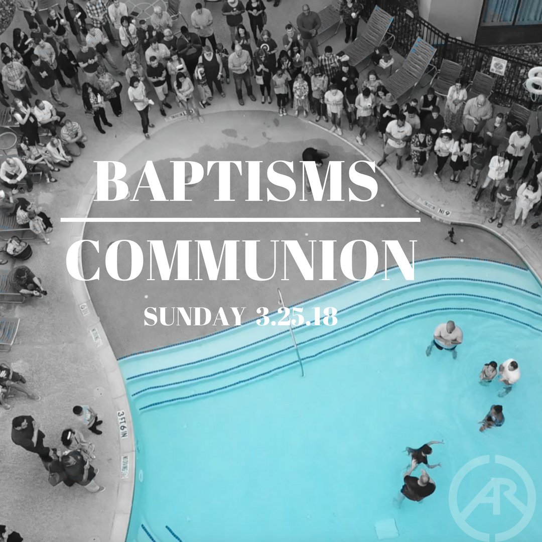 alamoranch's tweet photo. Join us this Sunday for Baptisms and Communion. Baptisms will be after the 9:00 service so if you're coming to the 10:30 come early. https://t.co/UOq1ax4dsQ