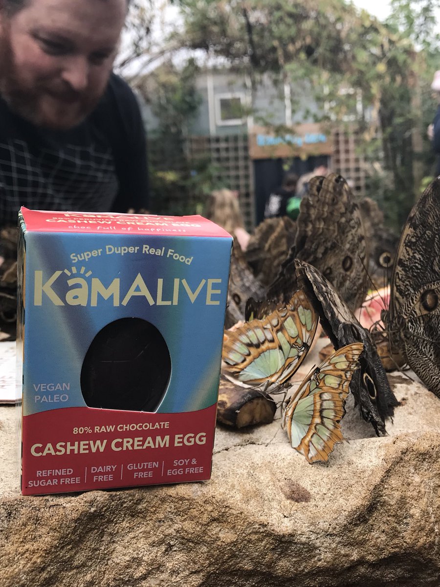 We had an egg citing day at Stratford with our cashew cream egg! <a href="/KamAliveChocs/">KamAlive Chocolates</a>