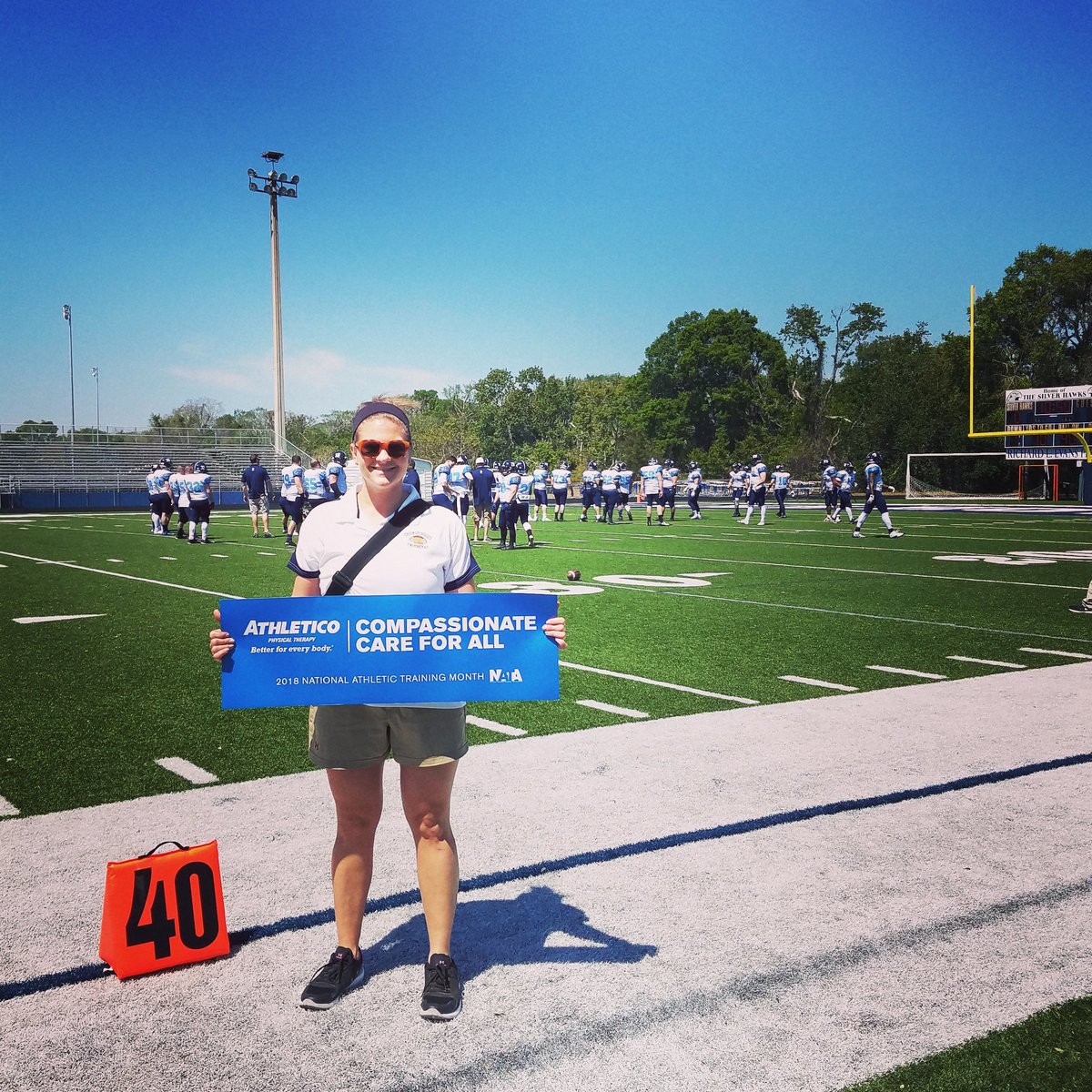 AliKchicago's tweet photo. Celebrating #NATM2018 with @Athletico affiliate @CPDEnforcers in Orlando for our 1st game of the season. #Gameday #CPDEnforcers https://t.co/HmUr1IeU19