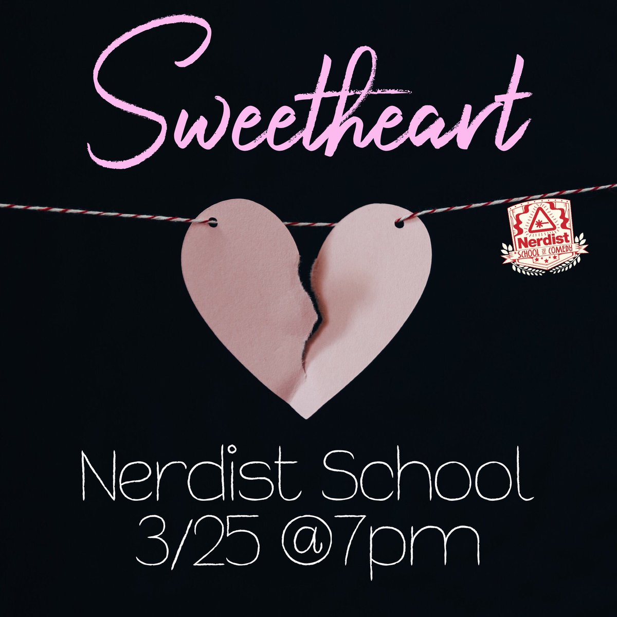 SweetheartImpro's tweet photo. Sunday Night Sweetheart! 7pm @NerdistSchool https://t.co/Bb11eYhHlZ