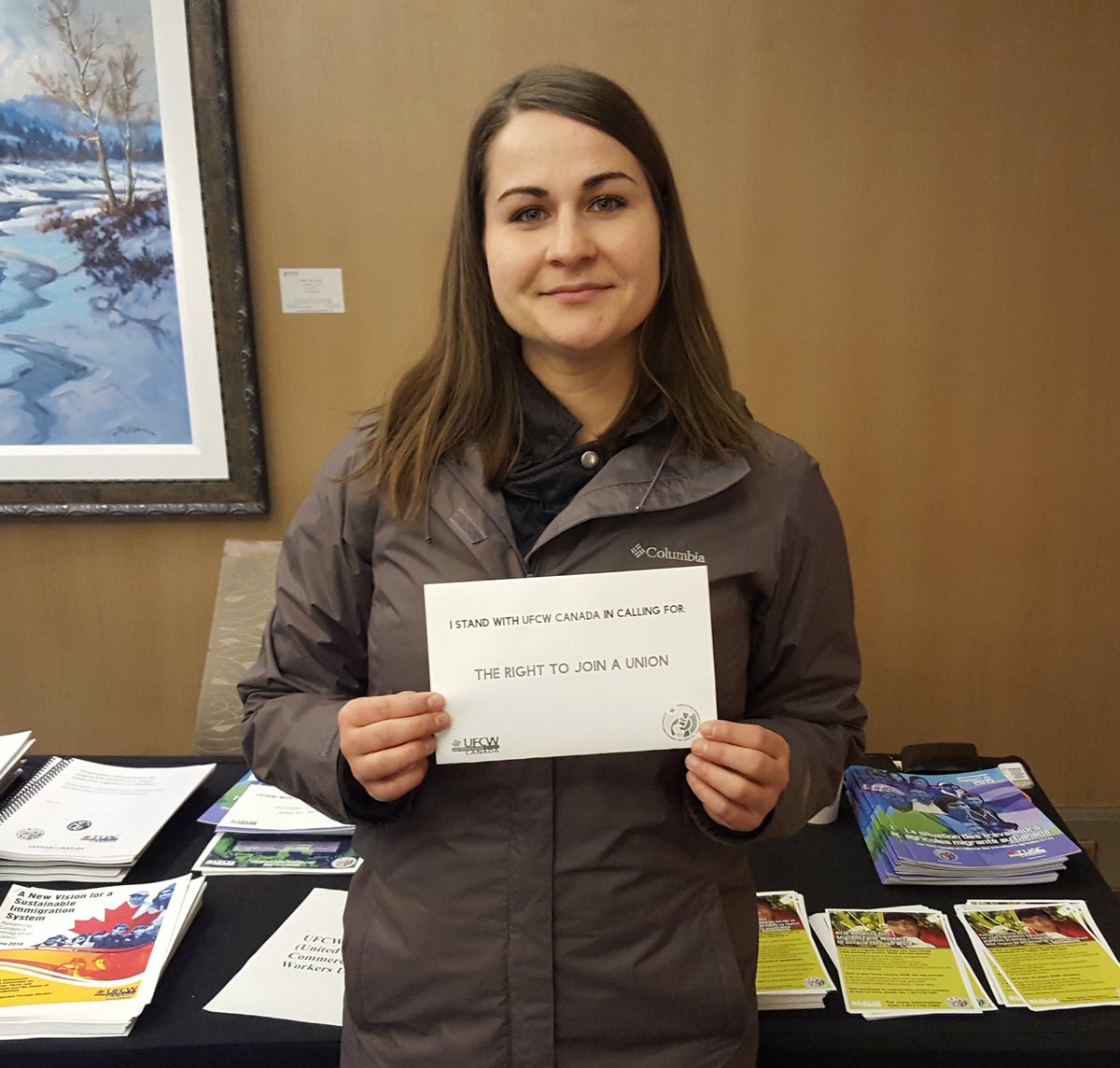 sinfronterasESC's tweet photo. Great day #3 at the #Metropolisyyc. Amazing support for @UFCWCanada &amp; our call for a better immigration system. #right2unionize #openpermits https://t.co/FvU9HKjfLI