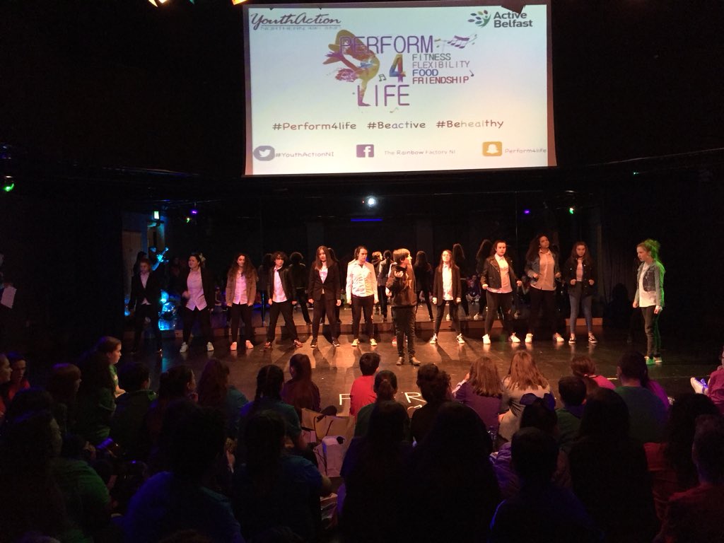 YouthActionNI's tweet photo. #perform4life festival continues with performances @bspmlbt #GetActiveBelfast #Beactive #Behealthy https://t.co/xt5N54EOri