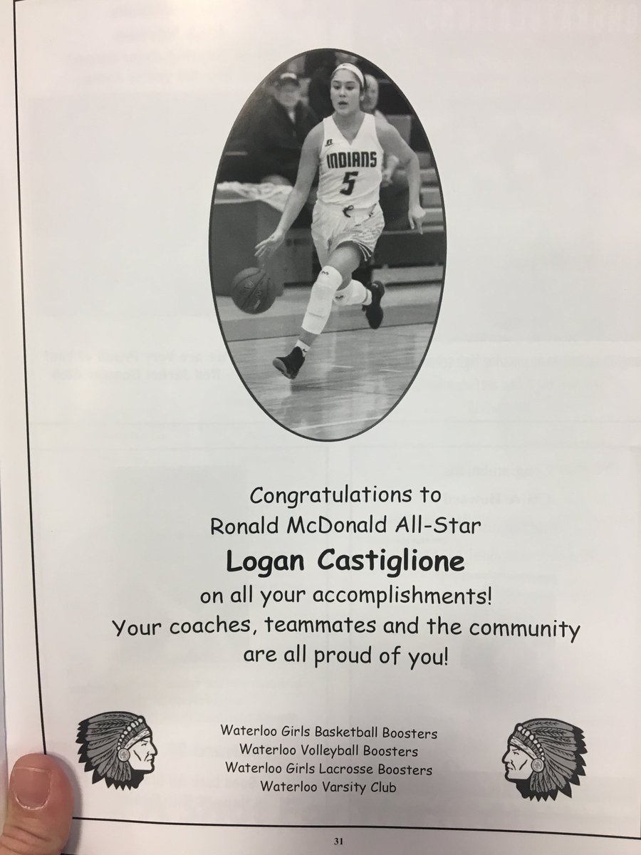 Senior, Logan Castiglione, representing Waterloo/FL East at the Ronald McDonald All-Star 🏀 Game. Exceptional honor! <a href="/tlinc13/">Tim Lincoln</a> @SectionVsports <a href="/locastiglione/">logan</a> #prideinourtribe