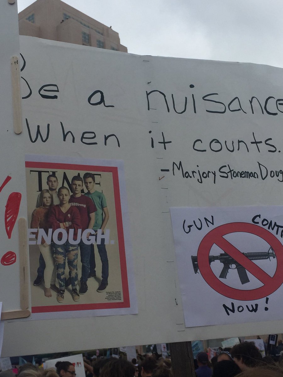 AnnBPissedOff's tweet photo. #NeverAgain #MarchForOurLives #MarchForOurLivesSD California #BeANuisance https://t.co/3pRLfw1h1Z
