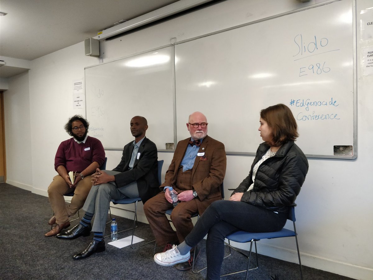 e_murangwa's tweet photo. This was a gr8 day with thoughts provoking discussion on genocide prevention, R2P, education &amp; awareness raising. Thanks to all speakers @restlessmabrur &amp; Robert McNeil MBE &amp; @EdinburghUni students Robyn &amp; Namju for organising. @RestlessBeings @SrebrenicaUK #Edgenocideconference https://t.co/vkkeU9OXAV