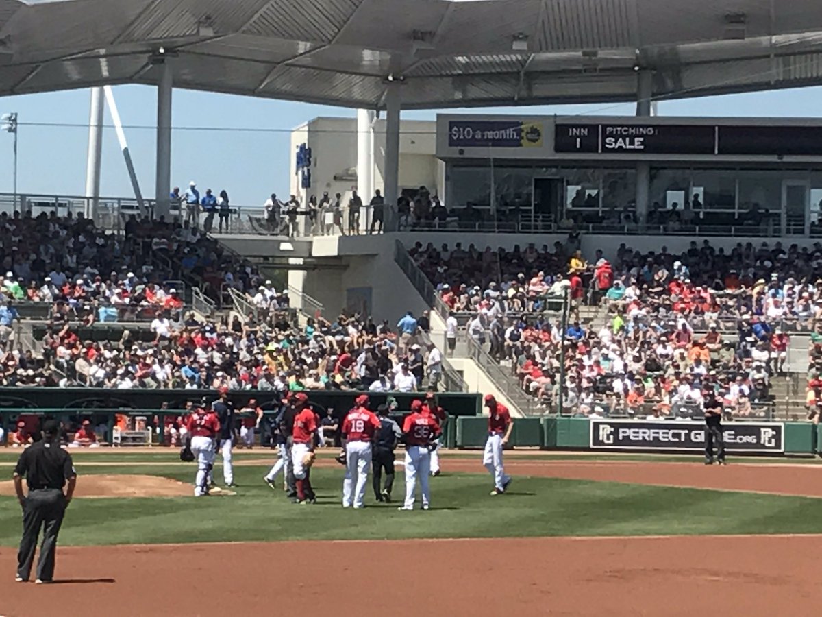Resuin's tweet image. Chris Sale just got hit in the leg off a line drive from JD Davis. Looked in pain. Is exiting the game. #redsox