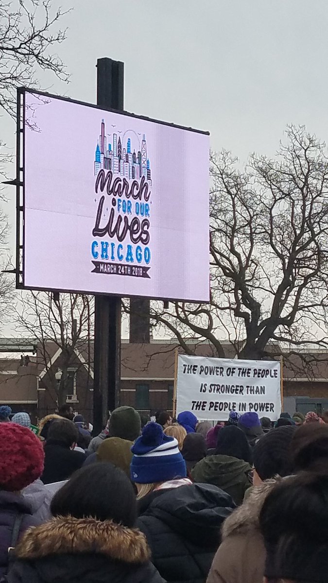 Congrats to the young people o <a href="/AALegacyChicago/">AALegacy Chicago</a> grantee <a href="/KidsOffTheBlock/">K.O.B.</a> for sharing your inspiring words at #MarchForOurLives Chicago.  We need you to continue fighting for what is right. #EndGunVionlence