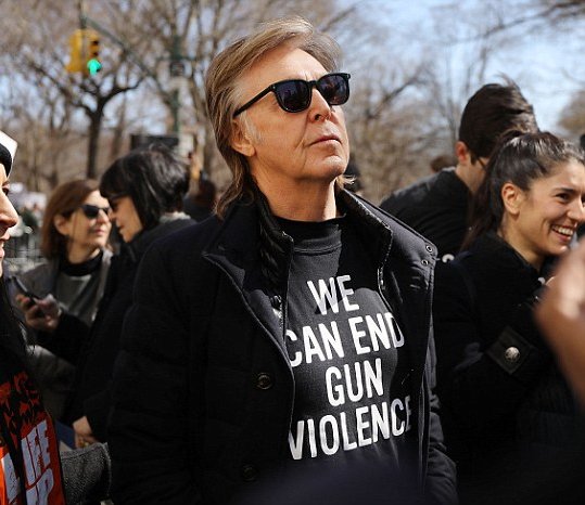 Roshan_Rinaldi's tweet image. Paul McCartney is marching in Central Park. “One of my best friends was killed by gun violence right around here.” 

#MarchForOurLivesdc
#MarchForOurLives. #MarchForOurLivesBoston #resist #impeachtrump #PaulMcCartney