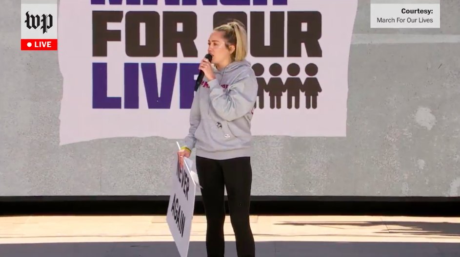 Miley Cyrus performing at #MarchForOurLives in Washington D.C.