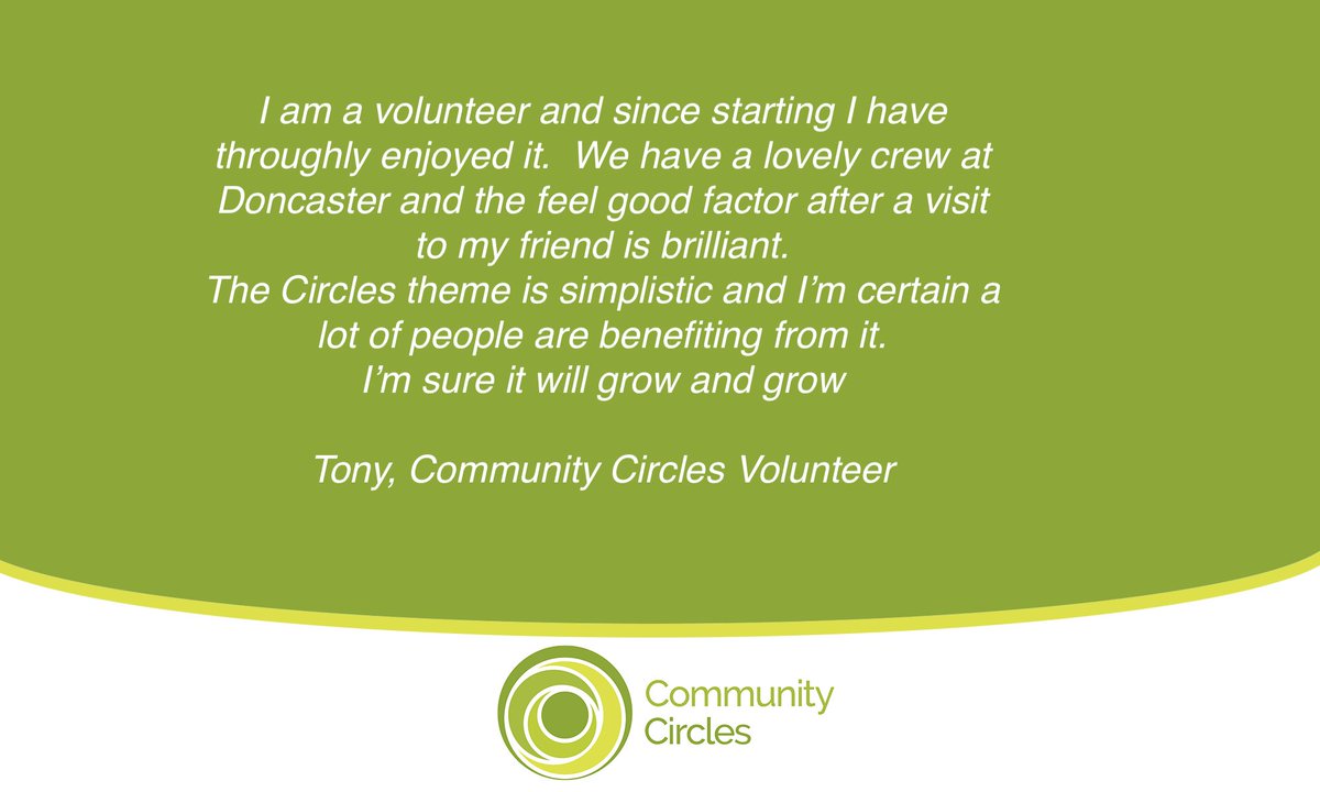 Lovely feedback from our <a href="/C_Circles/">Community Circles</a> volunteer Tony 
@maryrcath <a href="/HannahS_Circles/">Hannah Short</a>