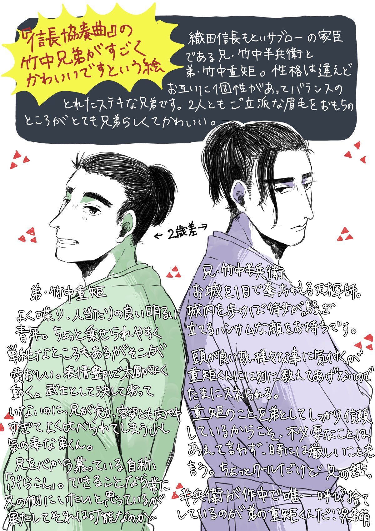 ちゅろすこ 主観が入っていたらすみません 信長協奏曲の竹中兄弟 一緒の登場こそ少ないながらそれでも兄弟愛溢れた素敵な二人なのでよしなに ミスあったので上げ直しました 信コンプレゼン大会 T Co Dwxhk4h5a3 Twitter ちゅろすこ 主観が入っていたらすみません 信長協奏曲の竹中兄弟 一緒の登場こそ少ないながらそれでも兄弟愛溢れた素敵な二人なのでよしなに ミスあったので上げ直しました 信コンプレゼン大会 T Co Dwxhk4h5a3 Twitter