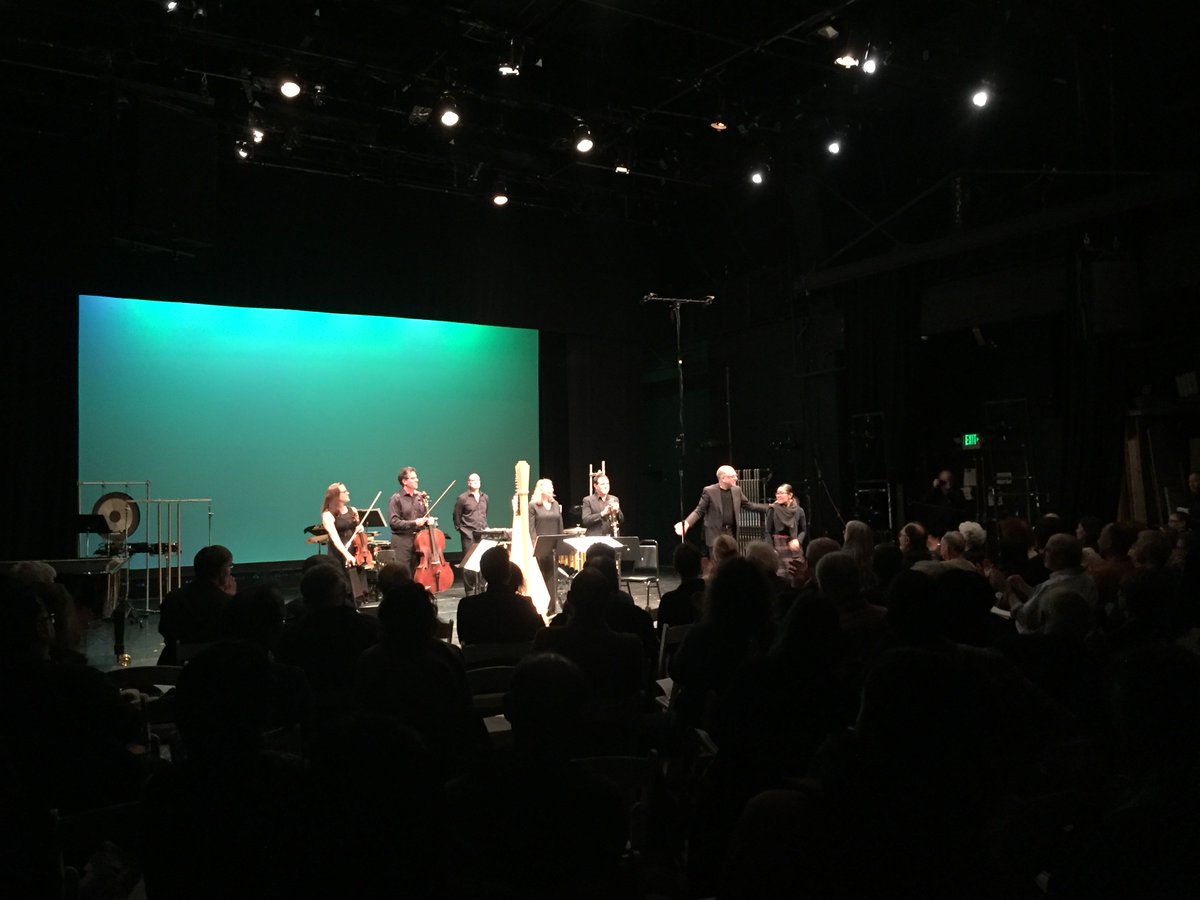gosfcmp's tweet photo. Thank you for coming out for #SFCMP's first installment of our 4-Concert Weekend at @zspaceSF! Looking forward to another spectacular evening with concerts #3 and #4 tonight beginning at 5:30pm as we toast our Artistic Director, #StevenSchick, on 7 wonderful years with SFCMP. https://t.co/0hMqy2Nrpm
