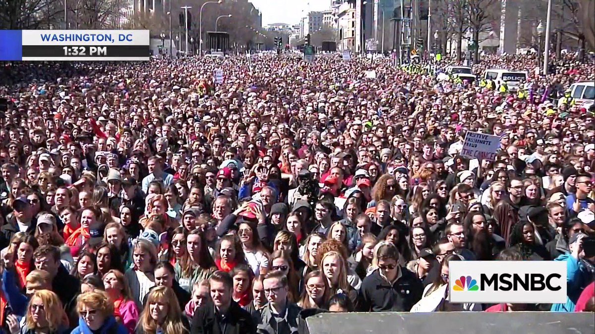politicsdiva817's tweet photo. Wow, these crowds are amazing!!
Students: thank you for your activism, courage, and voices. You are the future of America, and I believe you will change our gun laws. God Bless!!
#MarchForOurLives
#EnoughIsEnough
#GunControlNow
#GunReformNow
#remember17 https://t.co/8QQ9zgXbmI