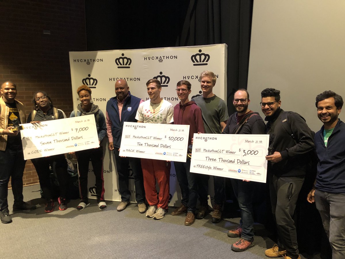 pfmurphyiii's tweet image. It’s a wrap! @charlottehacks ‘18 is done. Congrats to the winners, teams and to @tresata for another great #hackathonCLT @ApparoED @discoveryplace @DataChambers @DukeEnergy @SIMCharlotteReg