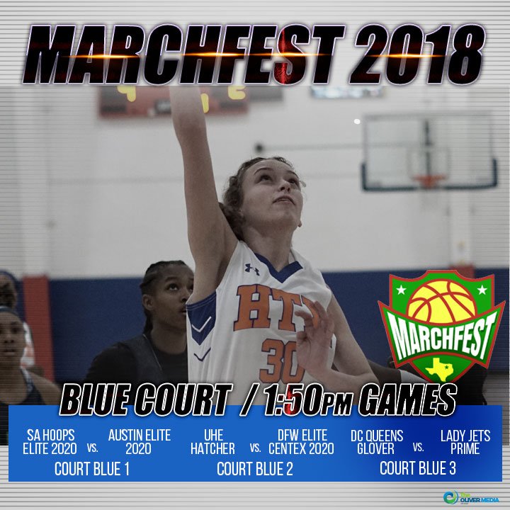 dfwelite's tweet photo. Upcoming games on Blue Court (1:50pm game). #MarchFest2018 https://t.co/s5BYGPWfaX