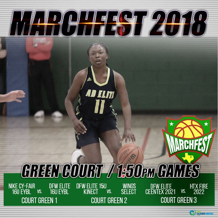 dfwelite's tweet photo. 1:50pm Green Court schedule. #MarchFest2018 https://t.co/PNVV9Ri4I8