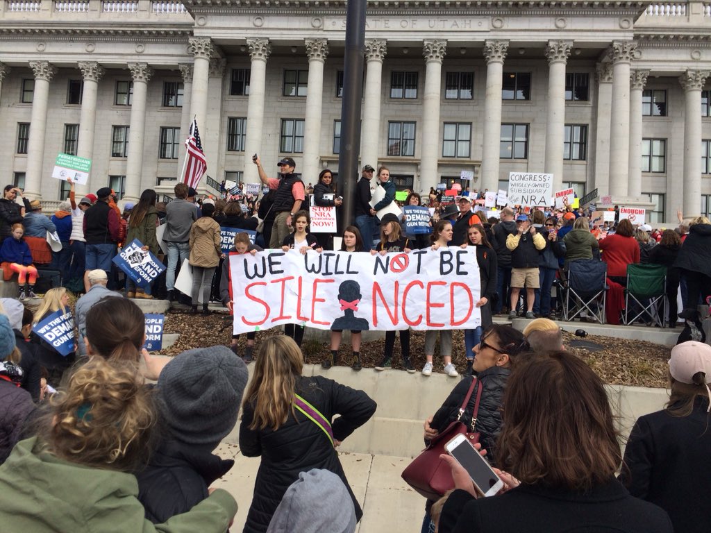 Dr_Zil_White's tweet photo. βWe are not the future, we are the nowβ. #MarchForOurLives #MarchForOurLivesSLC #ThoughtsPrayersActionsChange https://t.co/uooEEvahP8