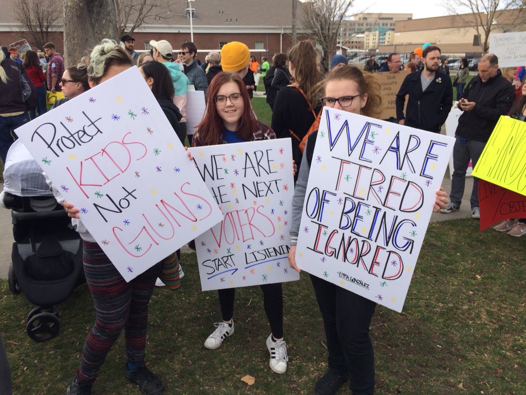 Dr_Zil_White's tweet photo. βWe are not the future, we are the nowβ. #MarchForOurLives #MarchForOurLivesSLC #ThoughtsPrayersActionsChange https://t.co/uooEEvahP8