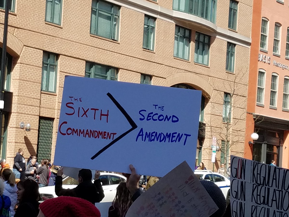 AlpineButterfly's tweet image. #MarchForOurLives on religion...
#MarchForOurLives