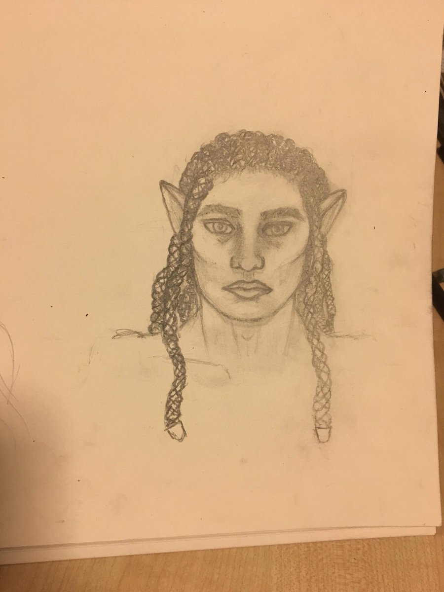 thehereandnao's tweet photo. Asked my friend why all the elves in LOTR are always white, so she drew me a pic of a POC elf ☺️ #LOTR  #POC #Diversity https://t.co/DyxDAjkuyw