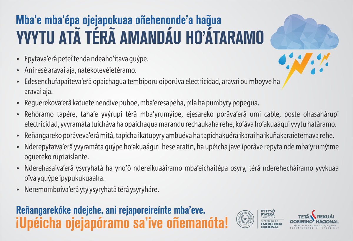 ⚠️¡ATENCIÓN! Ante anuncios de tiempo severo por parte de <a href="/pronosticos_dmh/">pronosticos_dmh</a>, la #SENrecomienda: