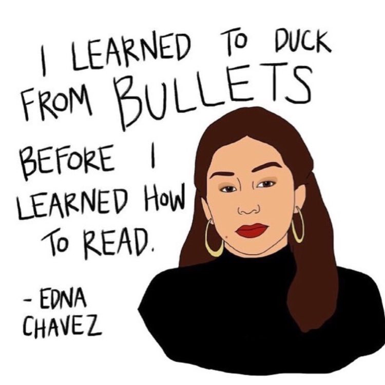 susanagott's tweet photo. artist is @sogayjen on IG 
#Marchforourlives #EdnaChavez #Enoughisenough #VoteThemOut https://t.co/mvkVRnAeif