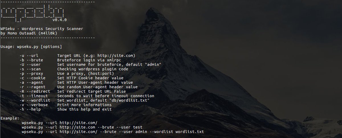 KitPloit's tweet image. WPSeku v0.4 - Wordpress Security Scanner goo.gl/vDRtRT #CrosssiteScripting #Linux #Scan #Scanner #Security #WordPress #WPSeku