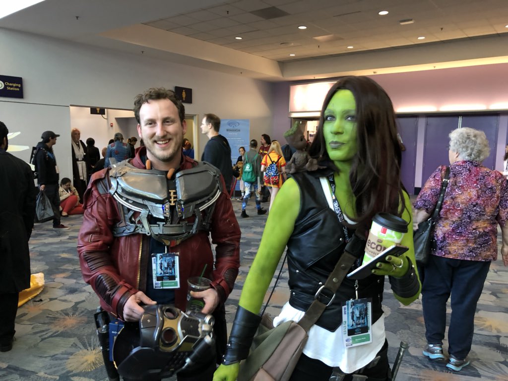 Check out #BabyGroot w/ #Starlord & #gamora #cosplay #wonderconcosplay #gotgcosplay