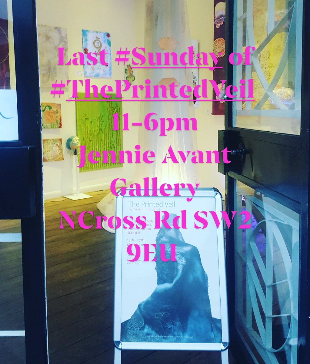 MehrajArts's tweet photo. Last #Sunday of #ThePrintedVeil
#playoflight #Veil #Hijab #Modestdressing #Ghoongat #British #Visuallytactile #embroidery #Headwear #Devorè #AfghaniChadar #Bridal #Women #SbasEgo #PersonasofMehraj #mixedmedia #contemporaryart #popupexhibition #textilesart #EastDulwich https://t.co/aA7YUtWtwV