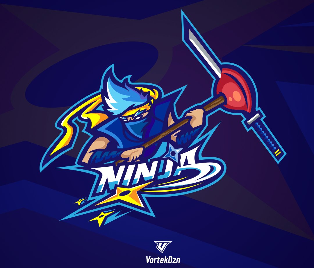 VortekDzn's tweet image. Decided to join the bandwagon and make a @Ninja Design/Logo :)