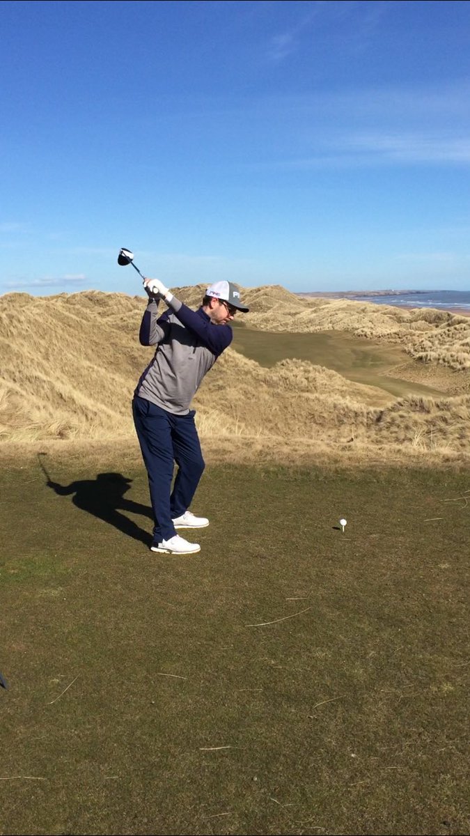 Garyowen1983's tweet photo. Well Golf days donโt get any better than that @TrumpAberdeen with @JordanCookGolf why didnโt that one go in for an ace on 16!!!! Best course I have ever played. #unrealservice https://t.co/LyVwLy2xyu