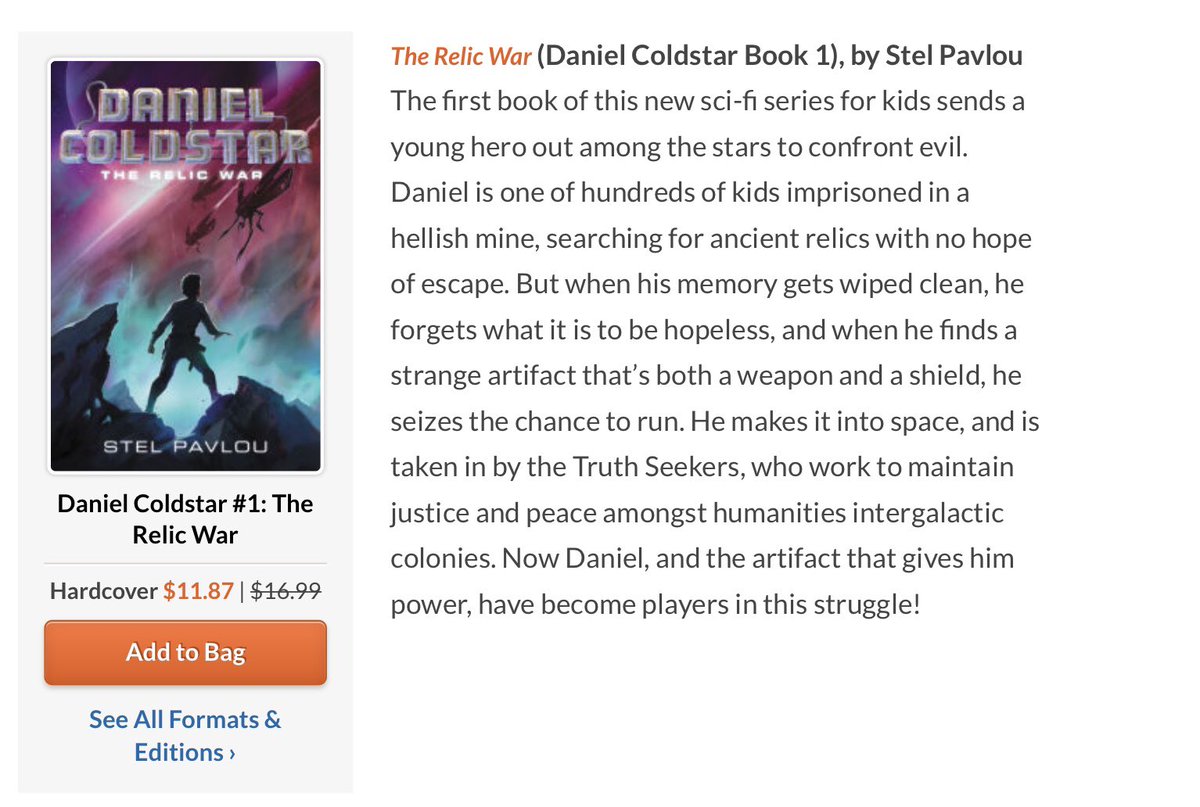 So honored to be on this @BNKids List, “Great books for STAR WARS fans”! Thanks, @BNBuzz! 
barnesandnoble.com/blog/kids/grea… #scifi #adventure #KidLit #mglit #SpaceOpera #starwars #HanSolo