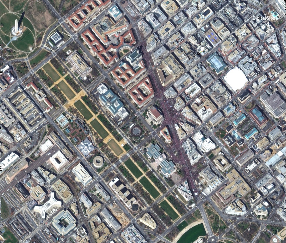 Josh Raab (@joshraabphoto) on Twitter photo <a href="/AMarch4OurLives/">March For Our Lives</a> looking good from space.
From DigitalGlobe’s WorldView-2 satellite. <a href="/AMarch4OurLives/">March For Our Lives</a> looking good from space.
From DigitalGlobe’s WorldView-2 satellite.