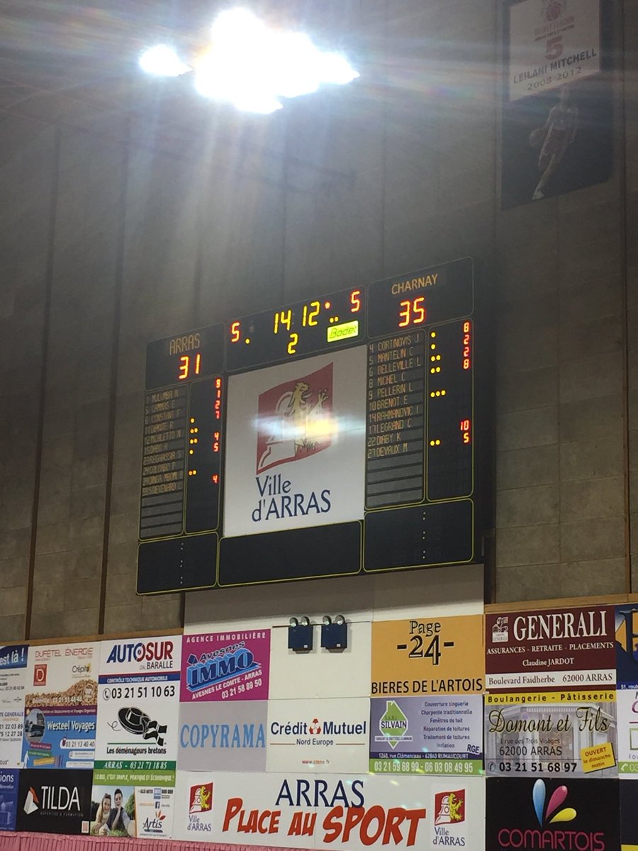Nos demoiselles sont menées 35-31 face à une très solide équipe de Charnay! On y croit! Allez Arras!!🔥🔥🏀⛹🏾‍♀️