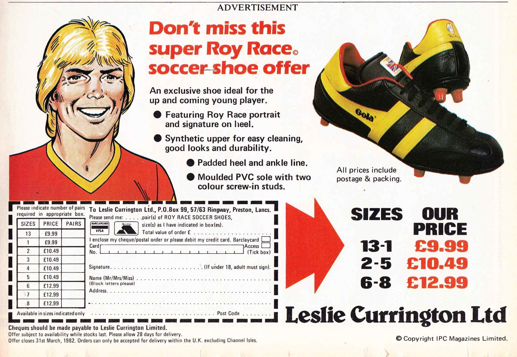 gola football boots 80s