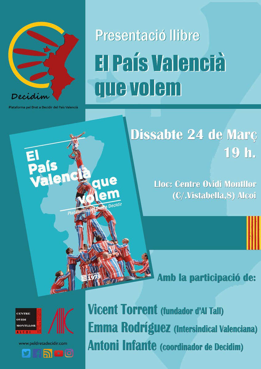 Des de l'acte a #Alcoi reivindiquem la llibertat dels presos polítics i els valors republicans! @DaDPV <a href="/JODaD_PV/">Joves Decidim PV</a> <a href="/Dones_Decidim/">DonesDecidim</a> <a href="/assemblea/">Assemblea Nacional Catalana</a> <a href="/CCOvidiMontllor/">CentreOvidiMontllor</a>