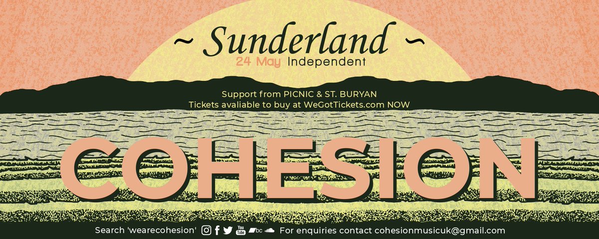 GIG ANNOUNCEMENT: so buzzing to be playing with two of of favourite bands on May 24th - we’re back at @INDEPENDENT_SR1 supporting <a href="/wearecohesion/">COHESION</a> with <a href="/stburyanband/">ST. BURYAN</a>!!! Guest list spaces are SUPER limited so save yourself some pennies and give us a bell for one 😍