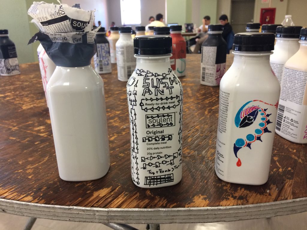 UB_SEC's tweet image. The winners of #soylent bottle art competition at #UBHackathon. Congrats guys!!!