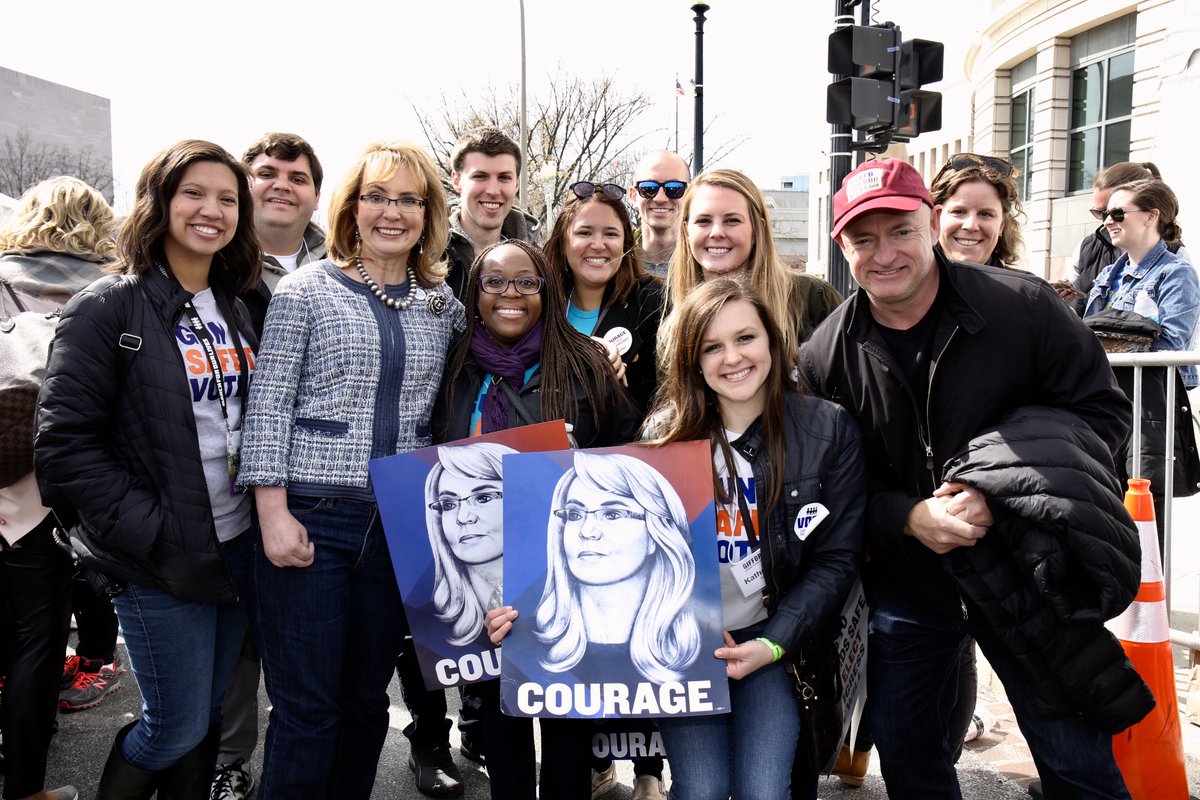 GabbyGiffords's tweet photo. Fighting gun violence takes courage. After I was shot in 2011, I didn’t know what the next day would bring, but I knew I had to push on. Our fight does not end at the #MarchForOurLives. We need to keep speaking out. We need to organize. We need to vote! #VoteCourage #VoteThemOut https://t.co/hyI4qyOusE