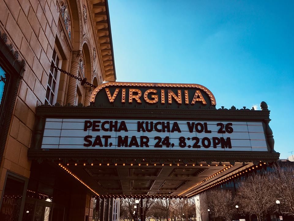 PechaKucha C-U (@pechakuchacu) on Twitter photo Spend your snowy Saturday night with us at PechaKucha Night CU at <a href="/thevirginia/">Virginia Theatre</a> !
Tickets are still available for $10 on the Virginia website or $15 at the door. Let's get inspired! #PKNCU Spend your snowy Saturday night with us at PechaKucha Night CU at <a href="/thevirginia/">Virginia Theatre</a> !
Tickets are still available for $10 on the Virginia website or $15 at the door. Let's get inspired! #PKNCU