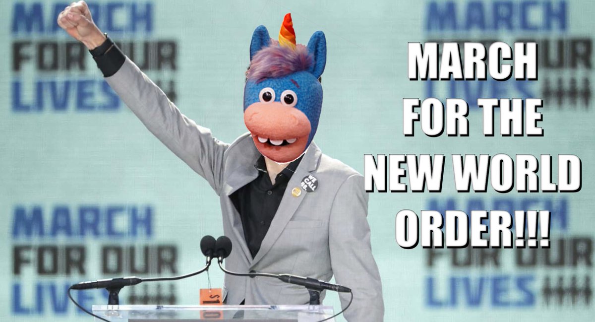 FreeRadioRevolu's tweet photo. MARCH FOR THE #NEWWORLDORDER WITH #davidhoggwash AND FRIENDS!
#MarchForOurLives  #MarchForLife #davidhogg #rainbowunicorn #agenda2030 #GunControlNever #2ndAmendment https://t.co/rxjonNevAe