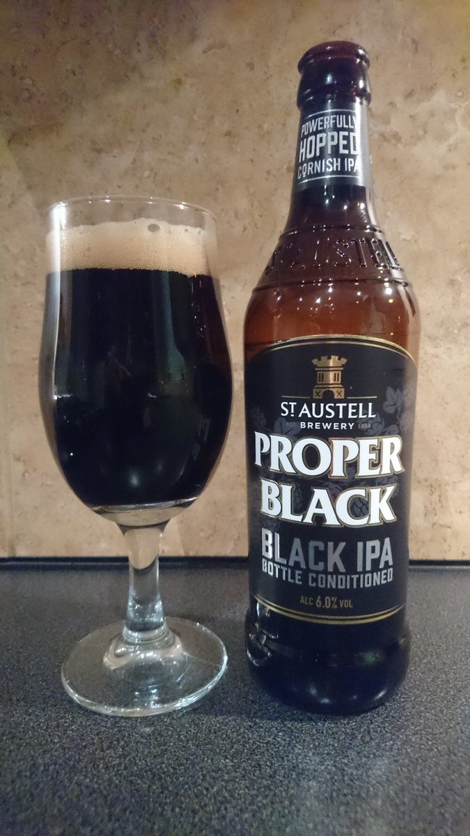 BeerTimeNow's tweet image. It's #beeroclock. Black IPA... is that a thing? Yes it is, and it's gorgeous. @StAustellBrew