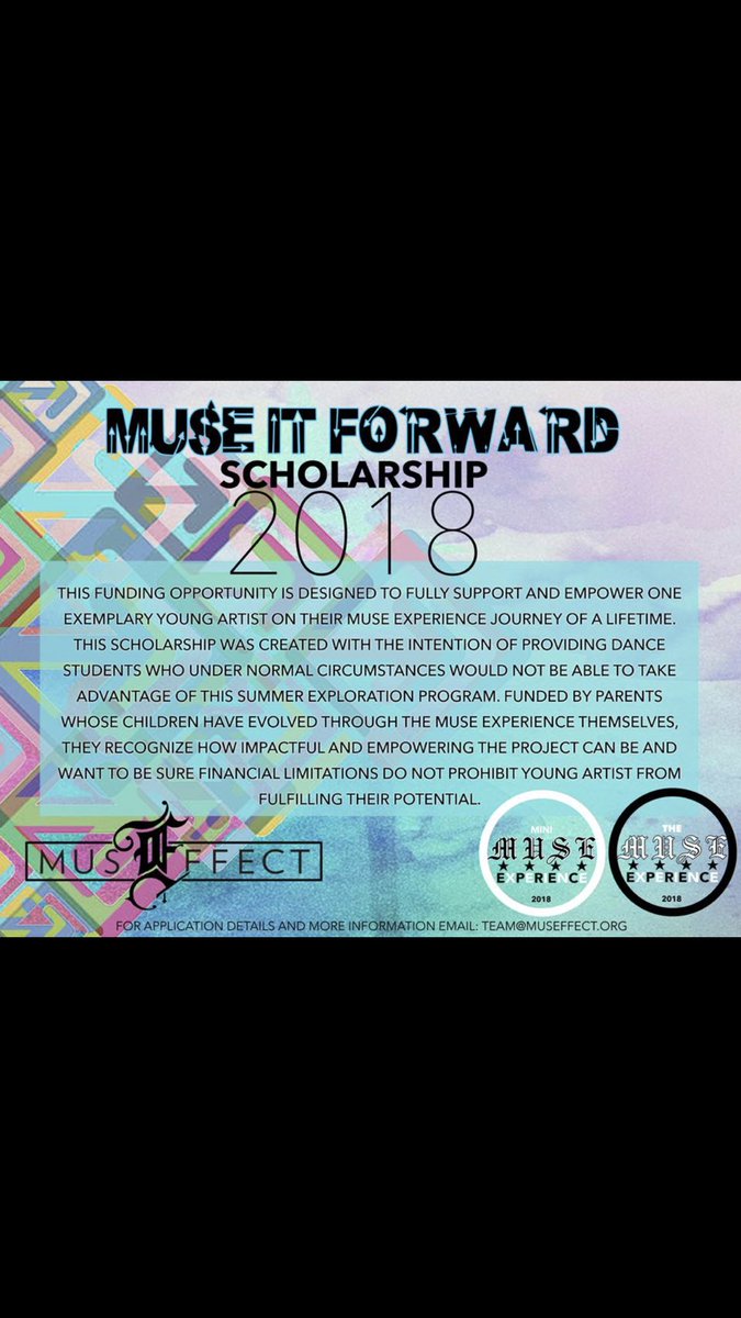 MusEffect's tweet photo. We so appreciate our generous sponsors who support the Muse It Forward Scholarship ✨♥️ #GoTeam #MusEffect https://t.co/2bcu8uLoBj