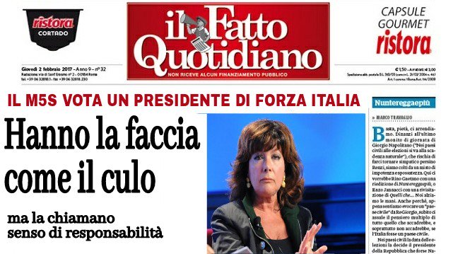 Prima pagina de <a href="/fattoquotidiano/">Il Fatto Quotidiano</a> di domani.
#Casellati