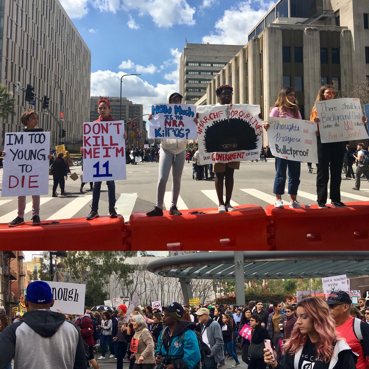 skip_pipo's tweet image. Marched in LA this morning. Lots of future voters in attendance!