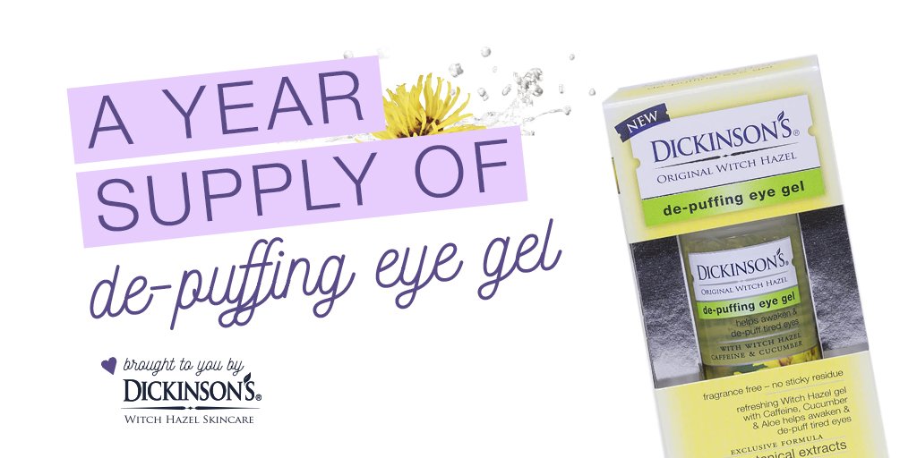 DickinsonBrands's tweet photo. Still struggling after daylight savings? Us too. Win a YEAR SUPPLY of our caffeine infused de-puffing eye gel to help awaken those tired eyes! Visit our IG page for details. #dickinsonswitchhazel #transitionyourspringskin #giveaway #skincare #beauty #cleansetonerefresh https://t.co/JJMk1j16gZ