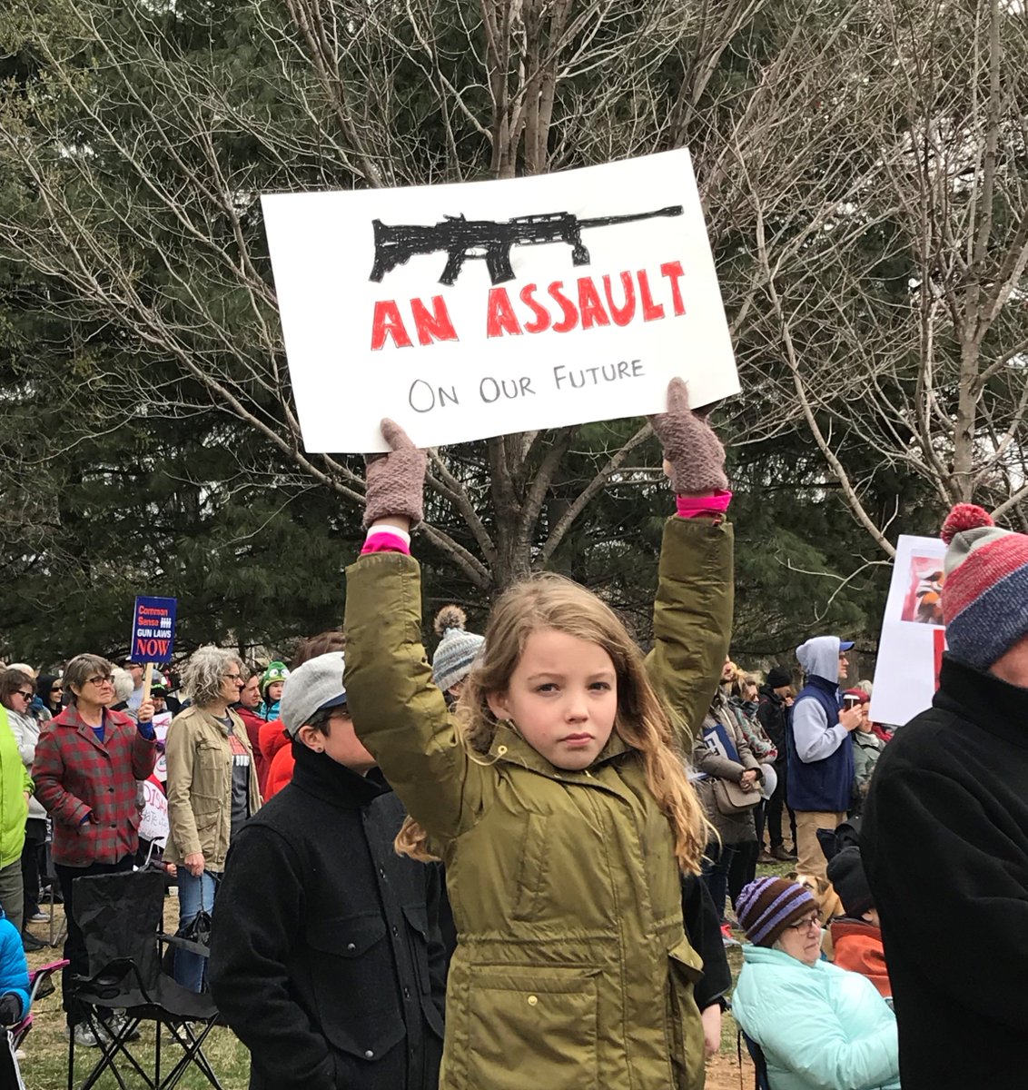 NancyLusk's tweet photo. The young speak out against gun violence. #marchforourlives #marchforourliveskc #ksleg https://t.co/C6CwJc8rcG